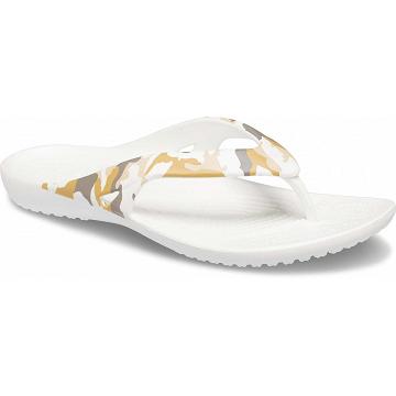 Crocs Kadee II Printed Flip Sandaler Dam Vita Gula | Sverige 0513LISH